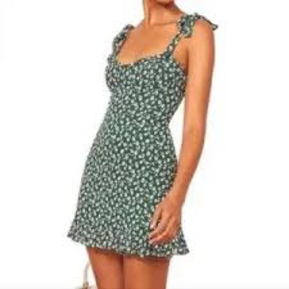 Reformation Christine Dress Green Floral Women’s 10